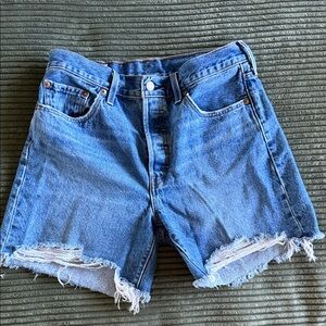Levi's Classic Blue Denim Cutoff Shorts